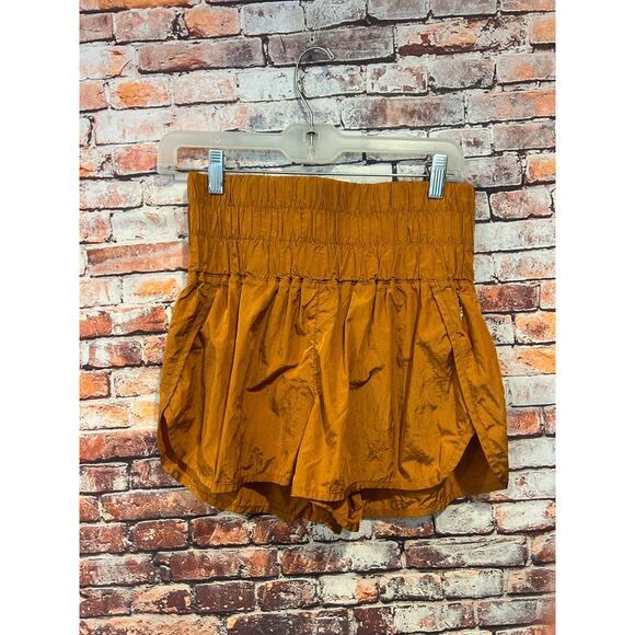 fp free people movement orange shorts The Way home women's size medium - Picture 1 of 6